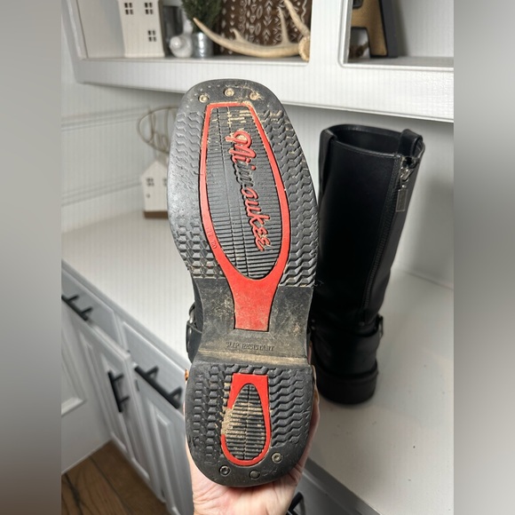 **SOLD**Milwaukee Leather Men’s Black Harness Boots 10.5 Moto Biker Western - Picture 9 of 9